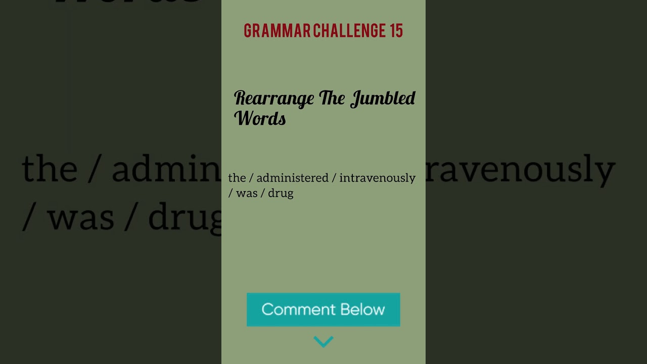 “OET Jumbled Words Challenge | Can You Rearrange These Medical Sentences?” 