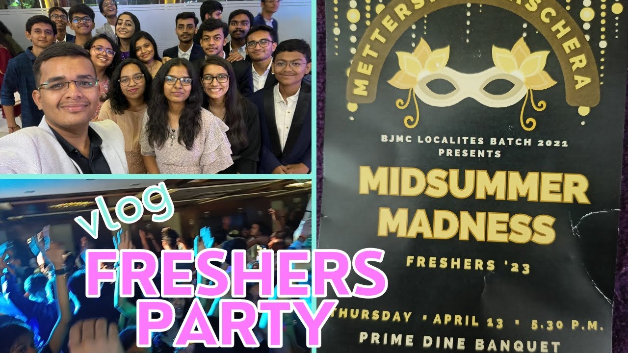 FRESHERS PARTY VLOG || BJ MEDICAL COLLEGE [LOCALITE] ||  DJ NIGHT ||