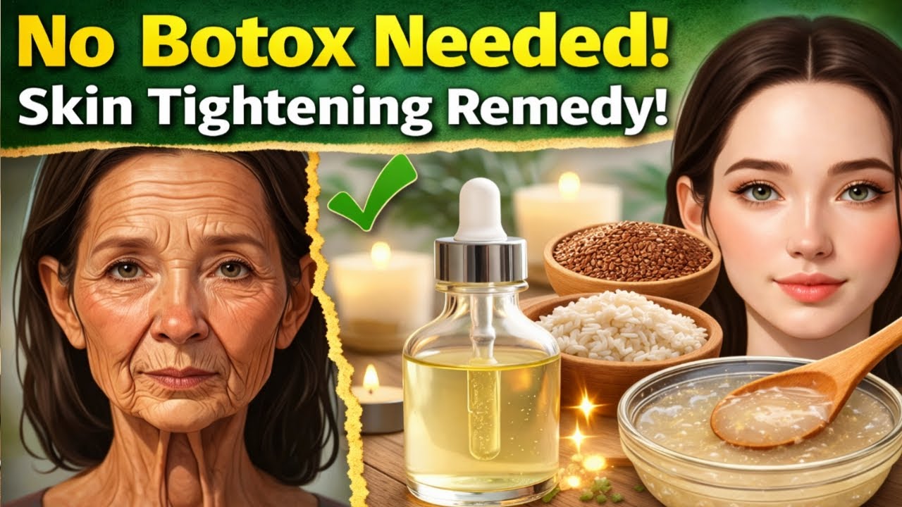 No Botox Needed! Powerful Anti-Aging Remedy with Flaxseed & Rice || Natural Skin Tightening Pack