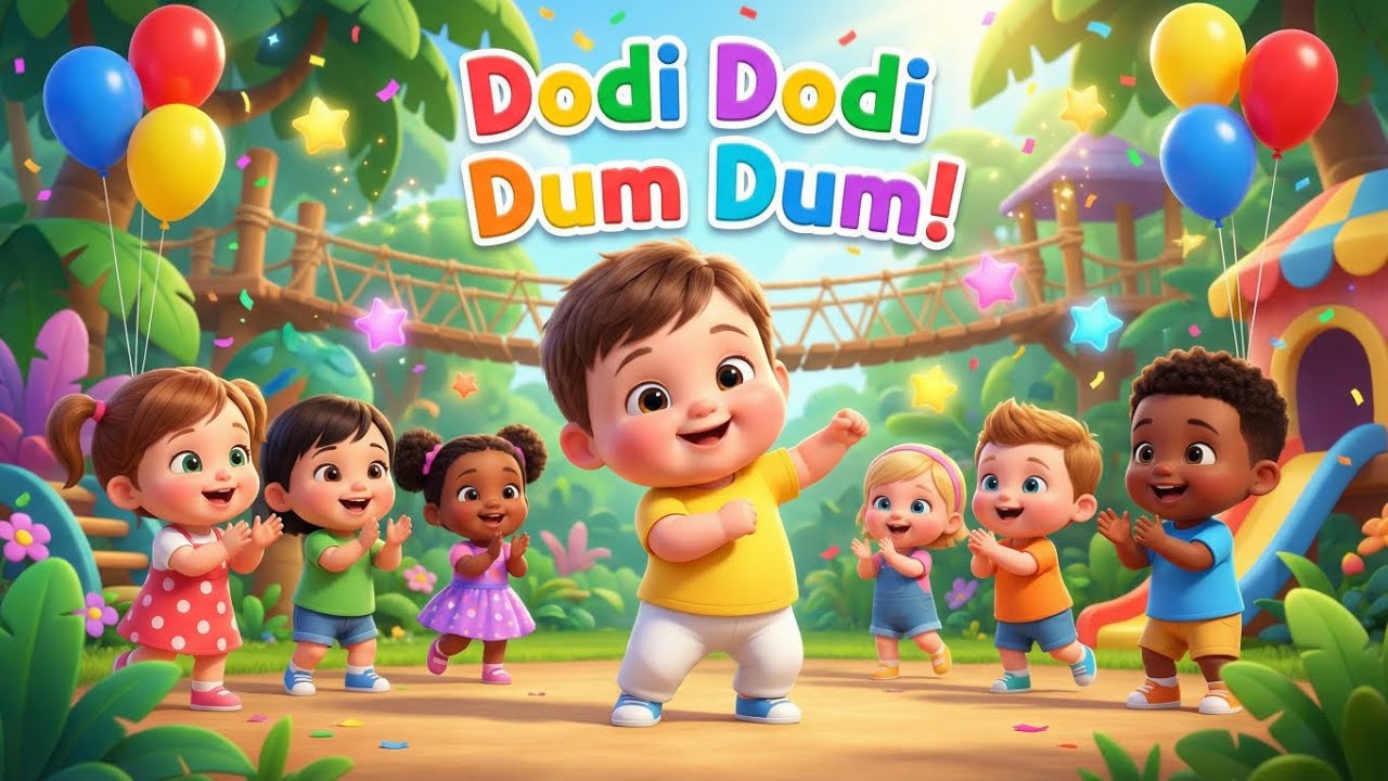 Dodi Dodi Dum Dum Dodi Dodi Dum|Fun Nursery Rhyme with Toto Baby Boy|Kids3D Cartoon Dance|Toon Tots 