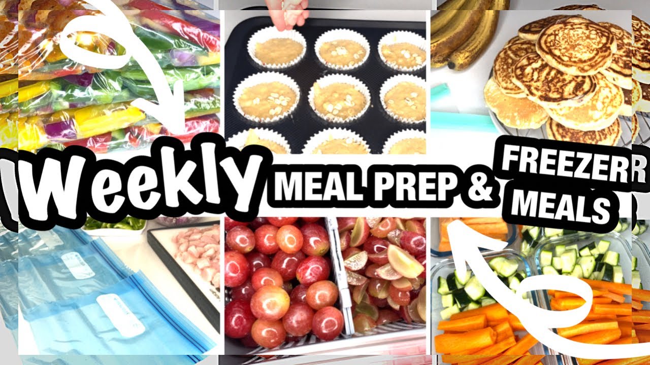 EASY FREEZER MEALS 👩🏻‍🍳 WEEKLY MEAL PREP RECIPES COOK WITH ME LARGE FAMILY MEALS WHATS FOR DINNER