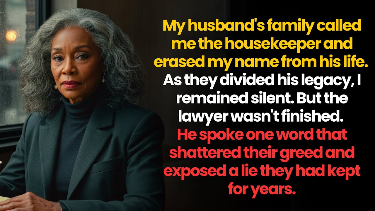 At the will reading, they called me "the poor old housekeeper." Then the lawyer read my...