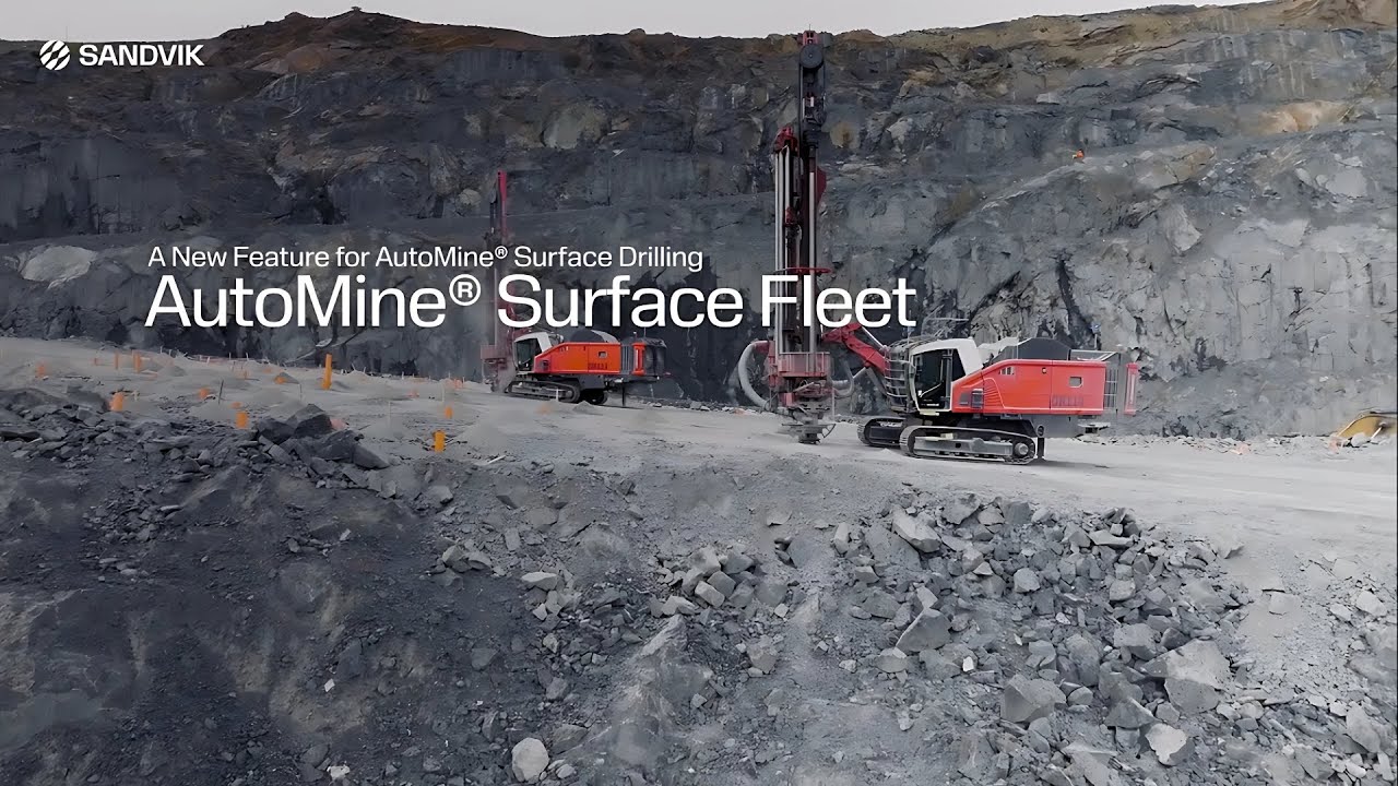 Operación autónoma de plataformas de perforación con Automine Surface Fleet de Sandvik #mineros