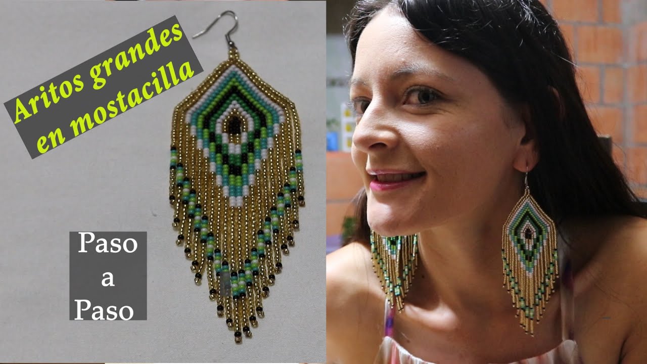 Maxi-aritos en mostacilla diseño en cascada (paso a paso) aniara sanarte