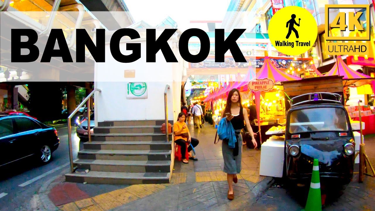 Walking Trips  Phloen Chit Road From Ratchaprasong Intersection Go To Phloen Chit Intersection - 4k