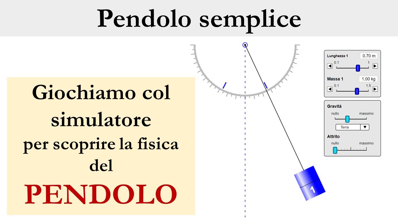 Pendolo semplice - giochiamo col simulatore