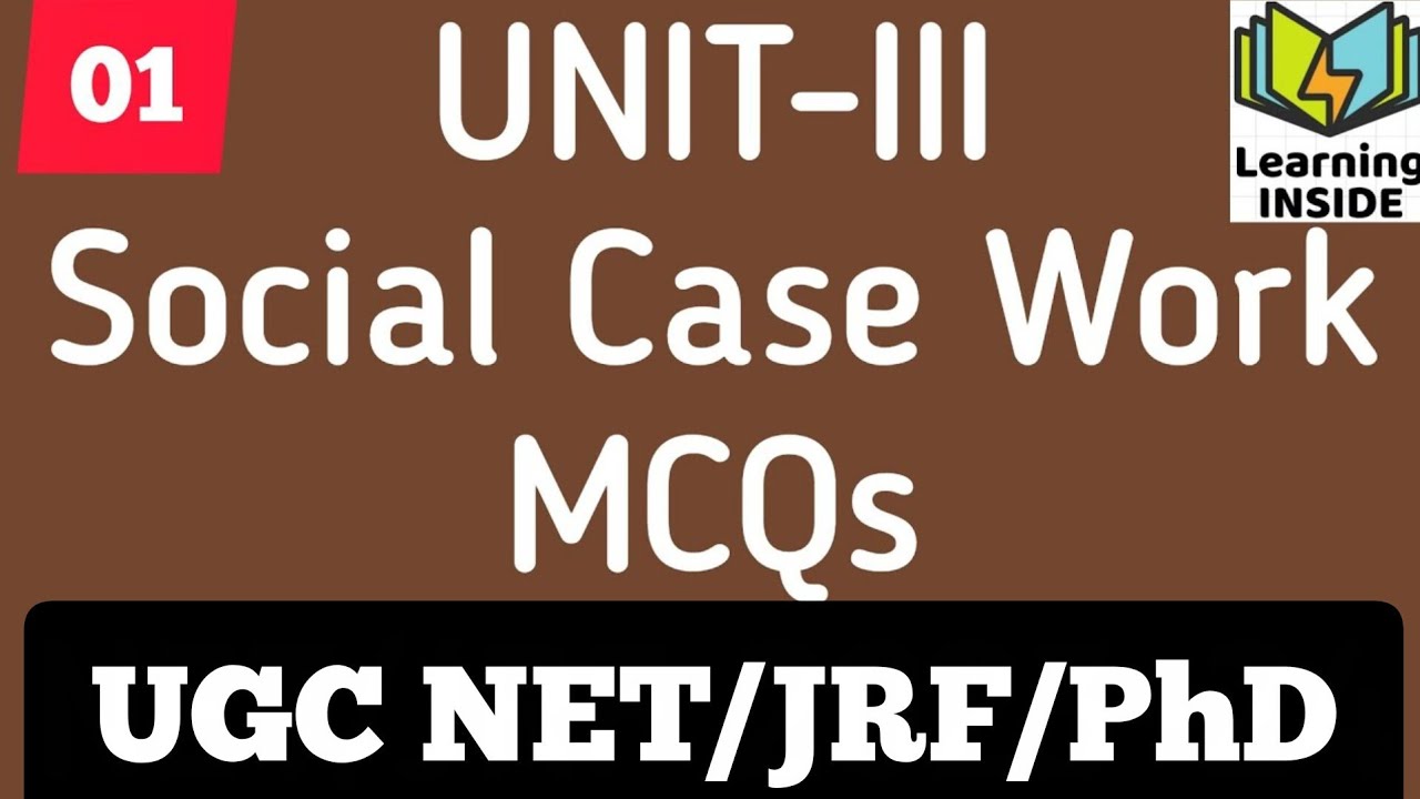Social Case Work ll Important MCQ II UGC NTA NET JRF II Social Work 2023-24
