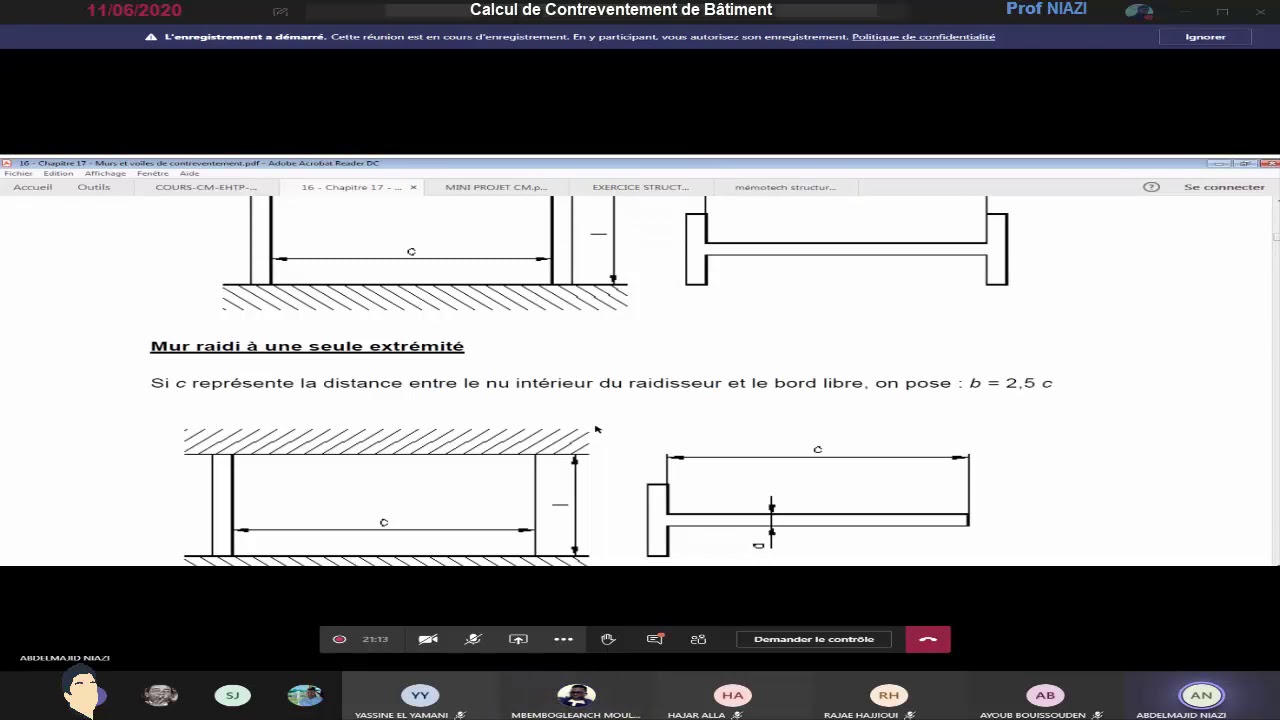 Calcul de Contreventement de Batiment - (4GC CENTRE) | Prof Niazi (11-06-2020)
