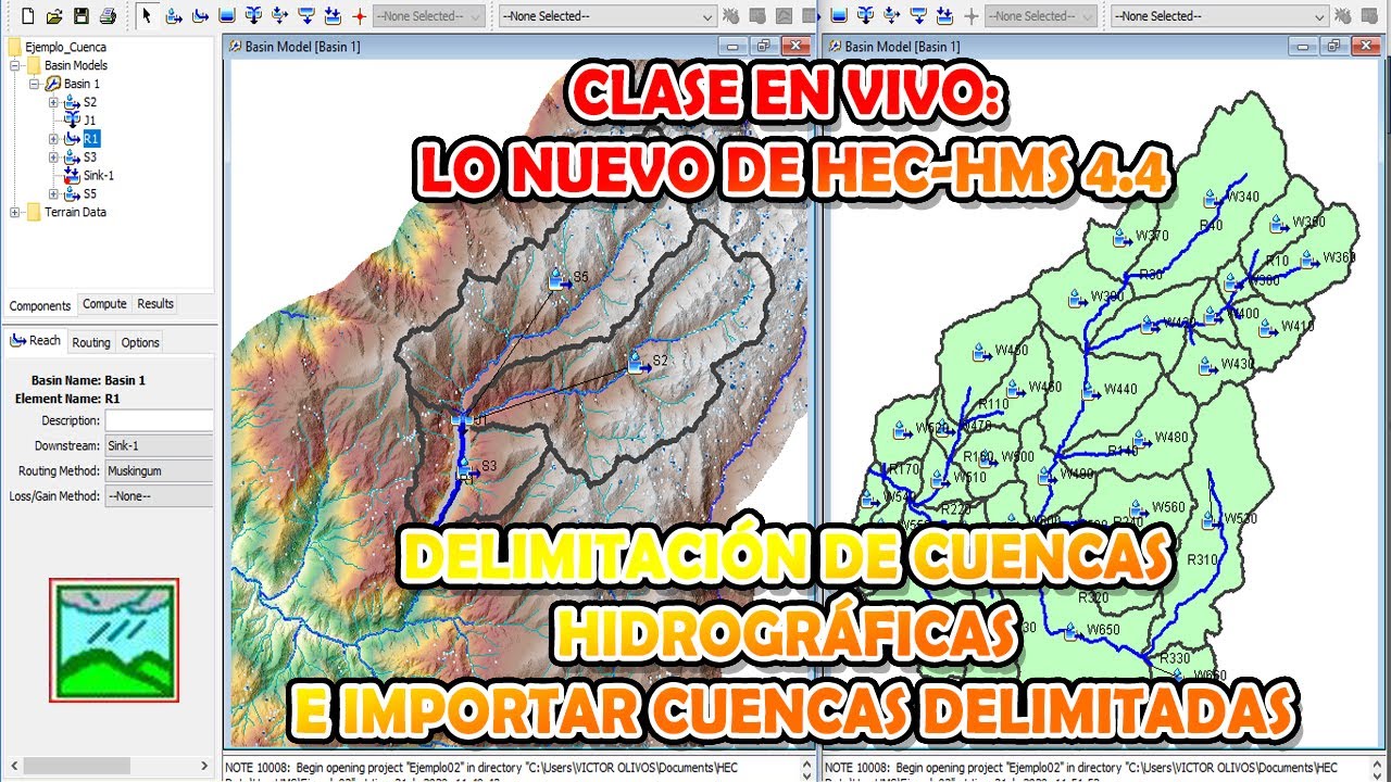 LO NUEVO DE HEC-HMS 4.4: Delimitación de Cuencas Hidrográficas e Importación de Cuencas Delimitadas.