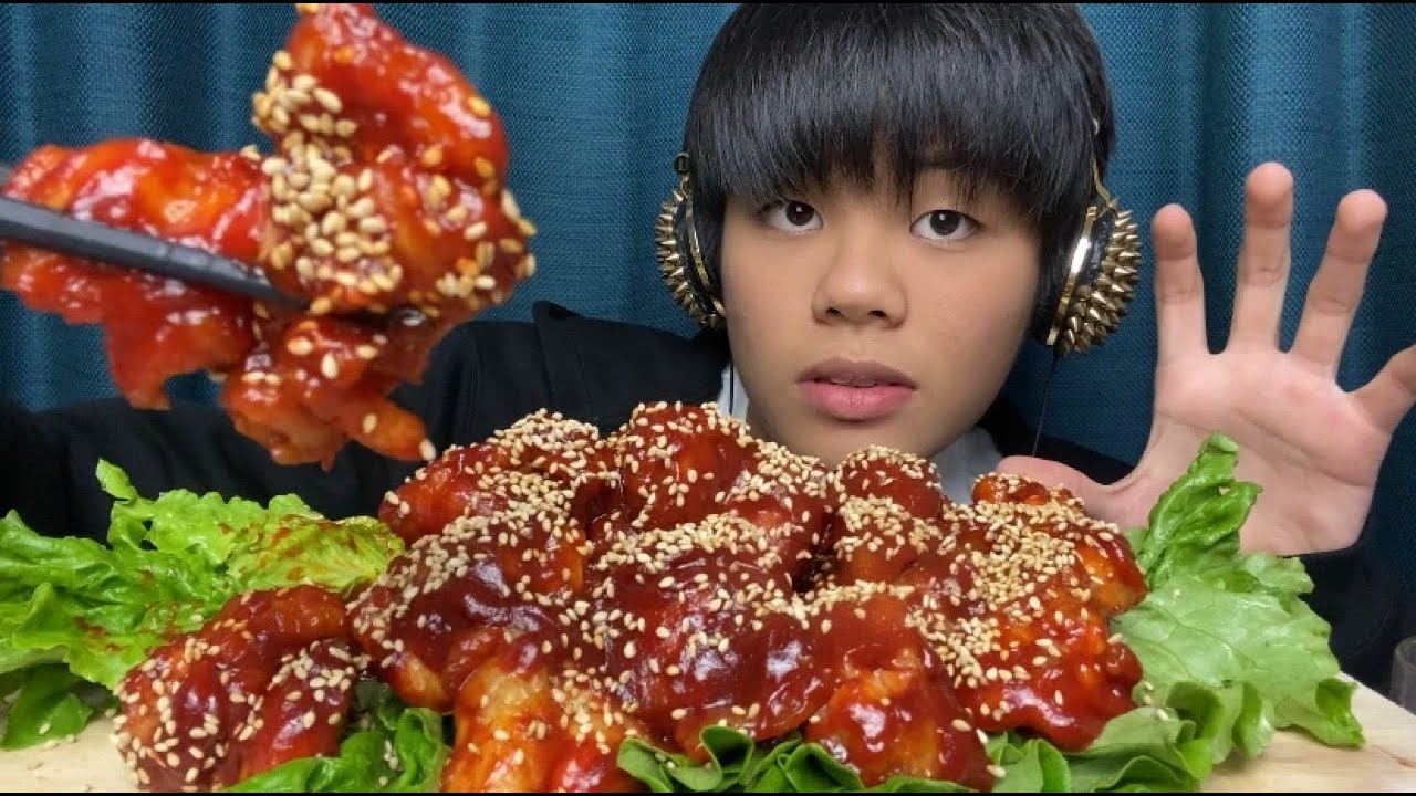 【ASMR】ヤンニョムチキンを食べる音男子高校生