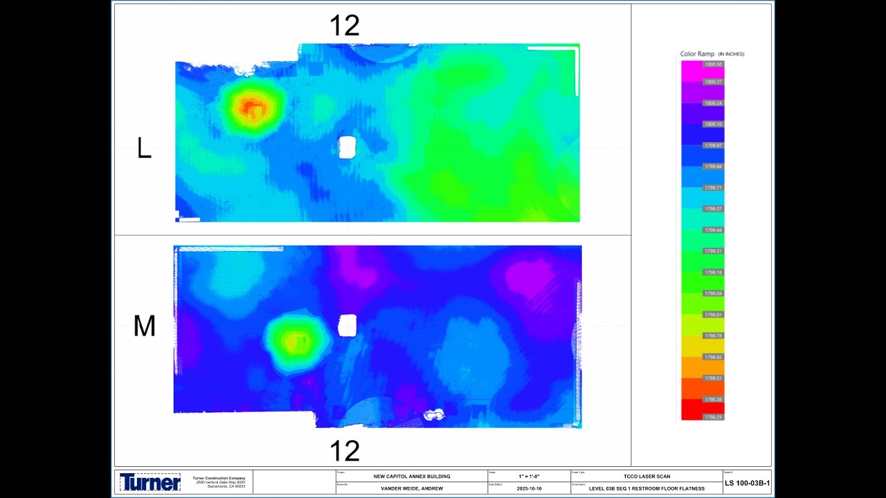 AutoCAD - Creating Floor Flatness Heat Maps from Laser Scan