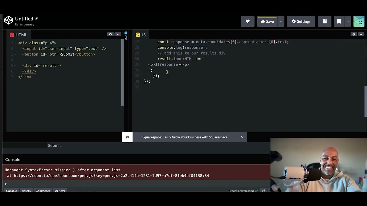 Making an AI-Powered App with HTML, CSS and JS