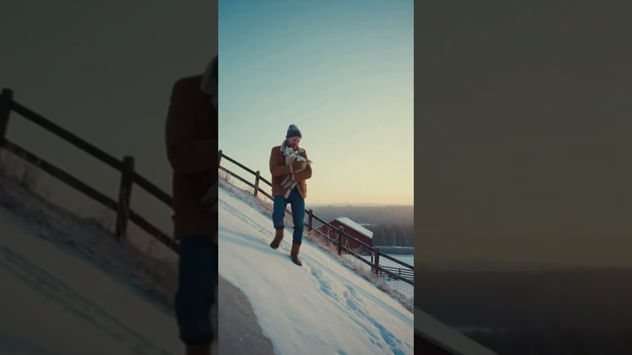 Baby Goat Trapped on Icy Slope&hellip; Farmer Carries It to Safety! ❄️🐐