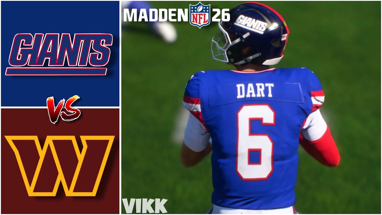 Commanders vs Giants Week 15 Simulation (Madden 26)