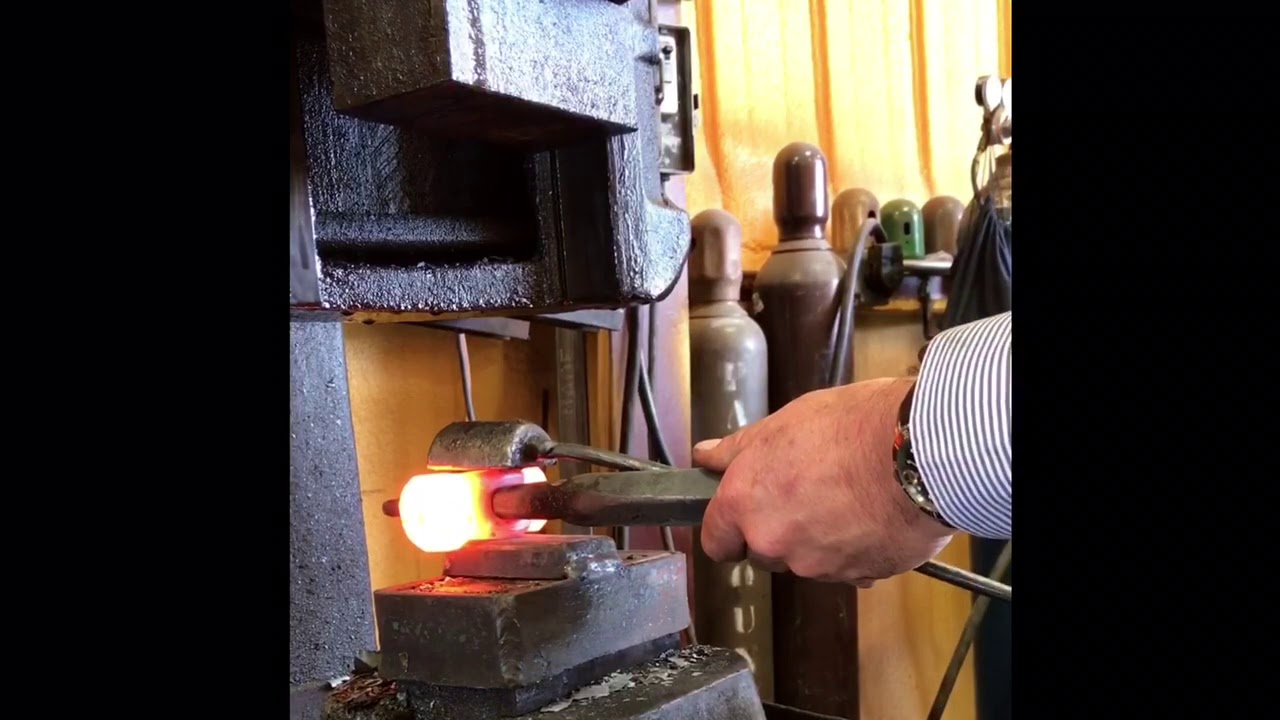 Forging a farrier style round hammer