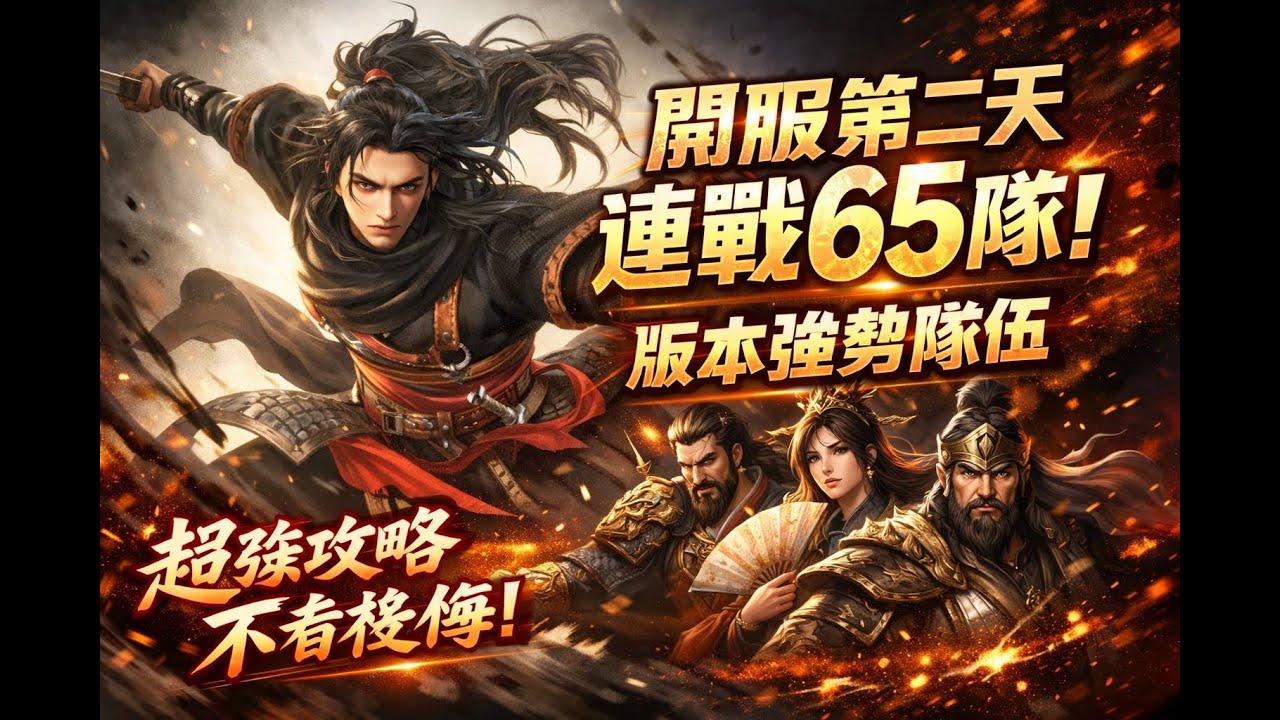 《三國:謀定天下》開服竟然連戰65隊！ 登上史官喬夫人兩天頭版！ 當前強勢隊伍小溫帶你了解！！