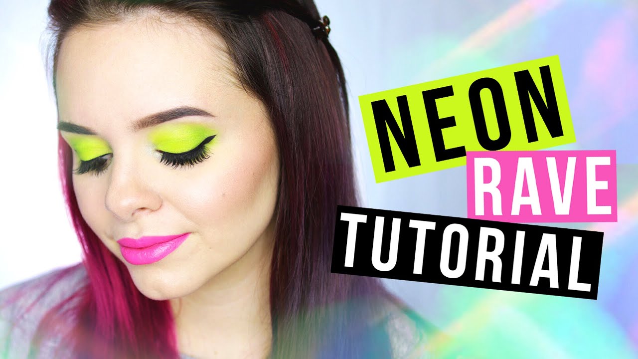 Makeup Tutorial: Neon Rave - Chit Chat Version & First Impressions - Alycia Marie