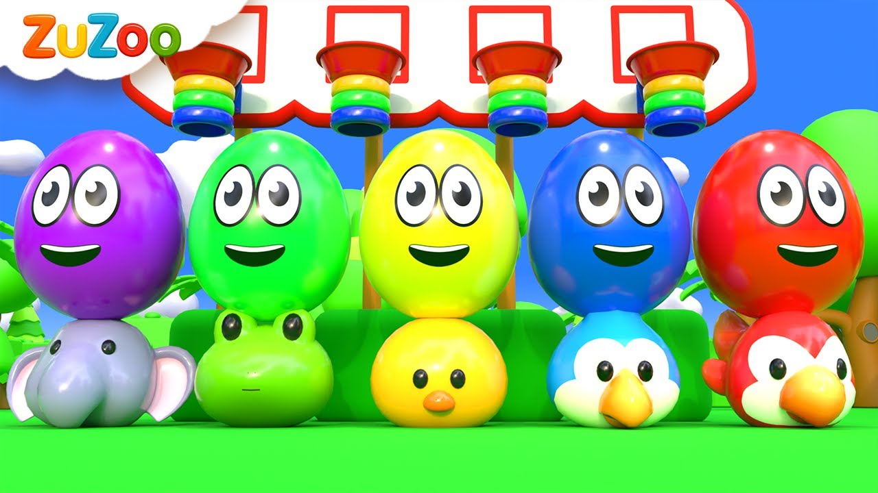 Canción de los Colores! | Cinco Monitos Saltan en la Cama | Canciones Infantiles | ZuZoo en Español