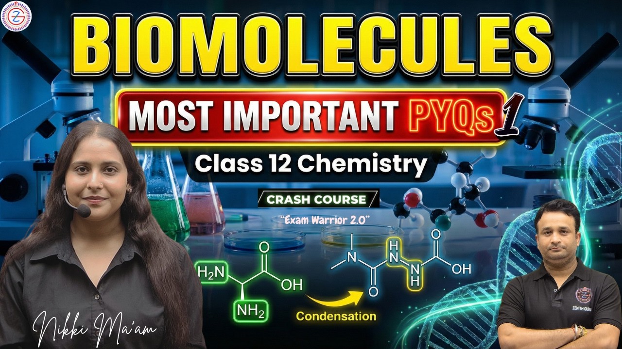 Biomolecules - Important PYQs 1 | Chemistry Class 12th Boards 2026🔥| Crash Course | By Nikki Ma'am
