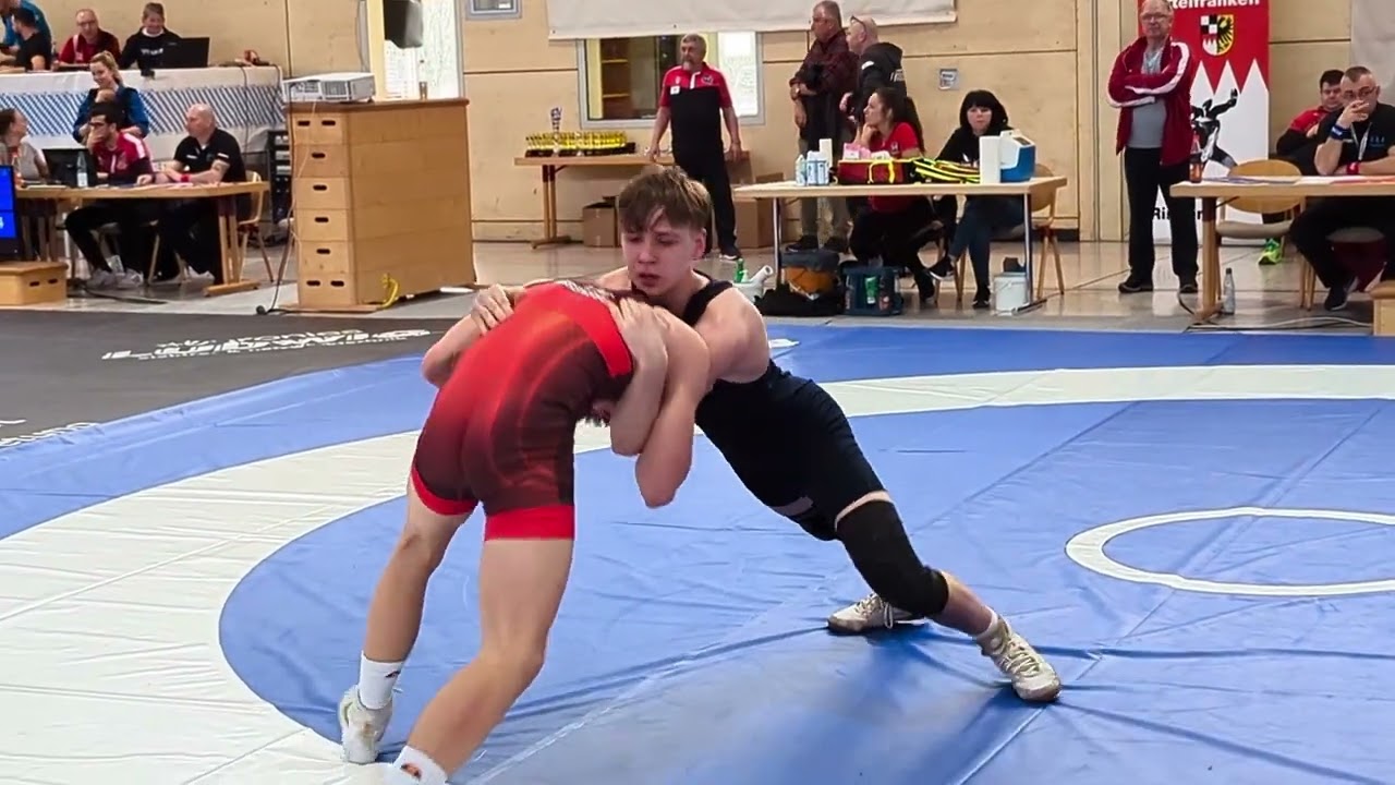 WRESTLING/RINGEN.BAYERISCHE MEISTERSCHAFT 2024, U-17  65 kg / Anthofer J - Serebrennikov I