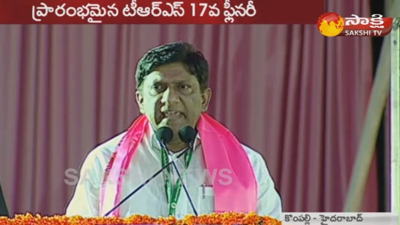MP Vinod Kumar Speech at TRS 17th Plenary Meeting 2018 - Watch Exclusive