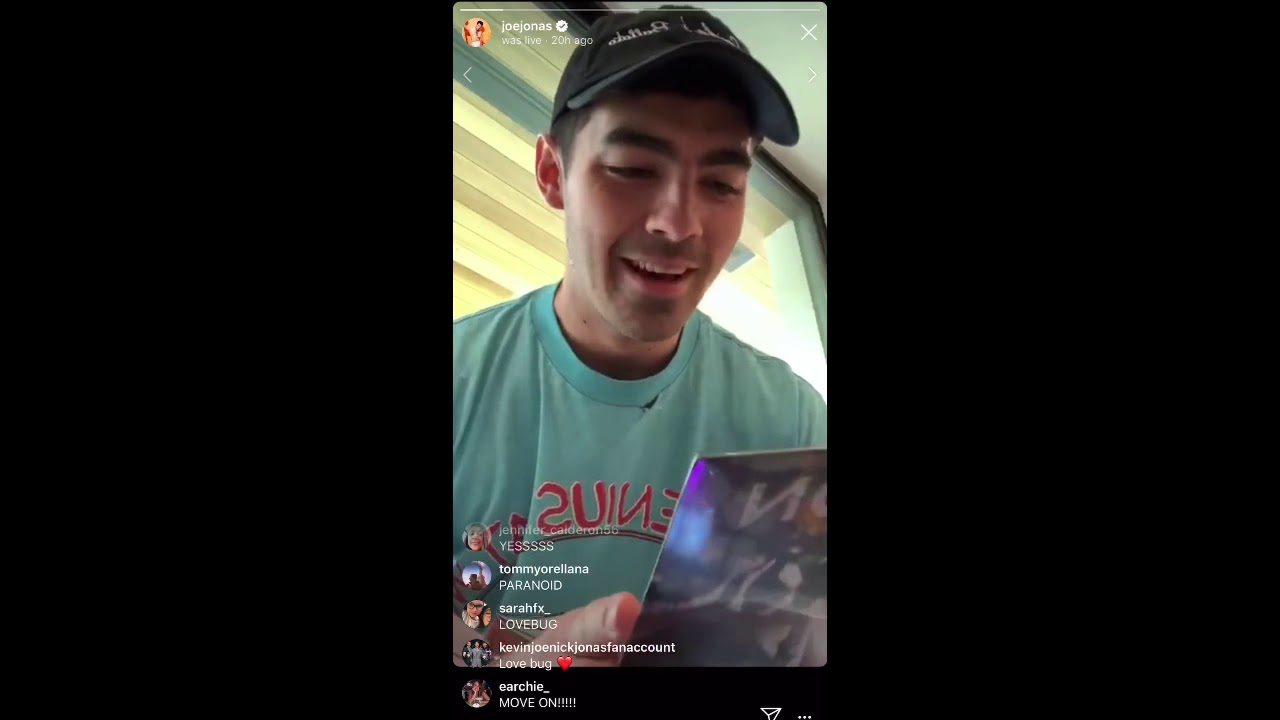 Joe Jonas Live on Instagram | March 17th 2020