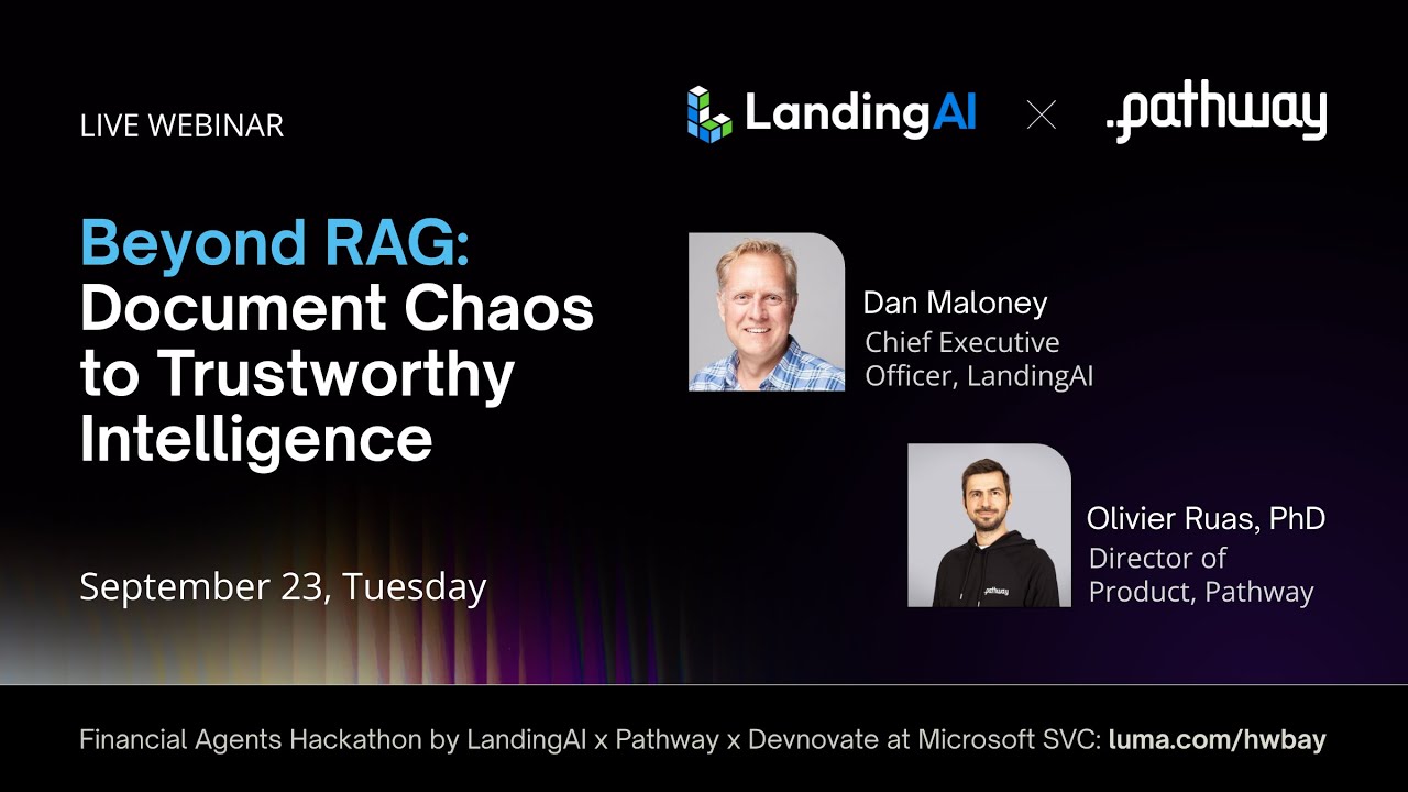 Beyond RAG: Document Chaos to Trustworthy Intelligence | LandingAI x Pathway