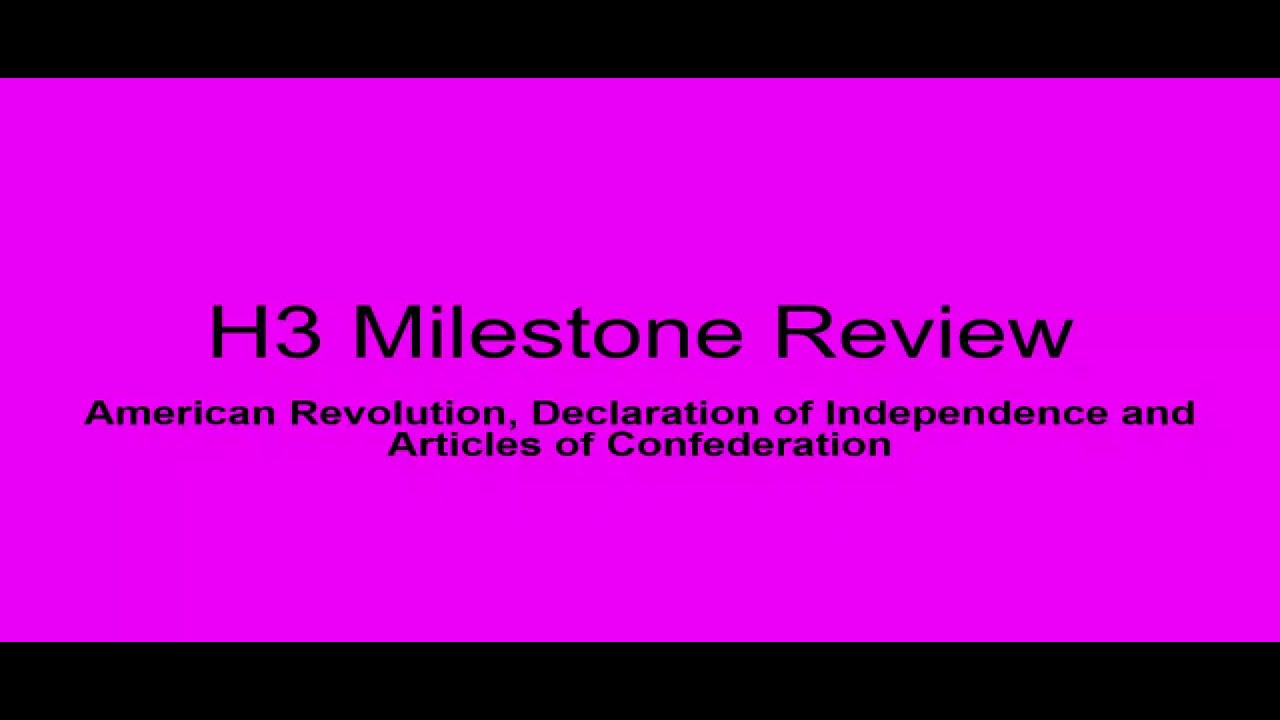 Georgia Milestone Review (SS8H3)