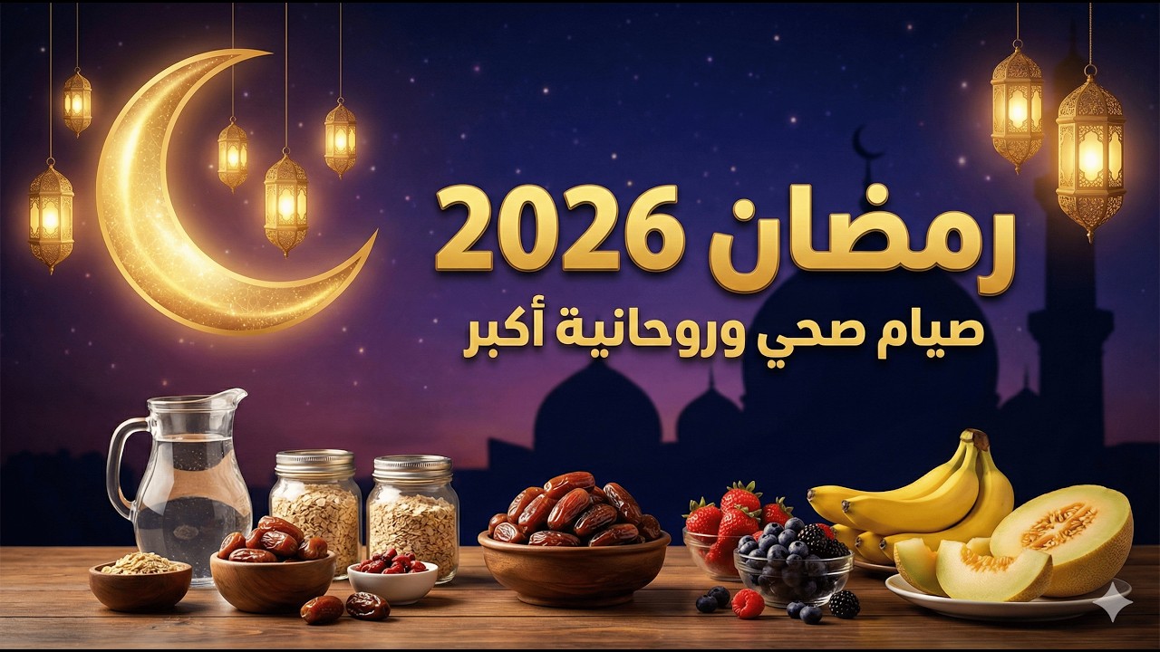 دليلك الشامل لشهر رمضان 2026 🌙 | الصيام، الصحة، والسحور المثالي