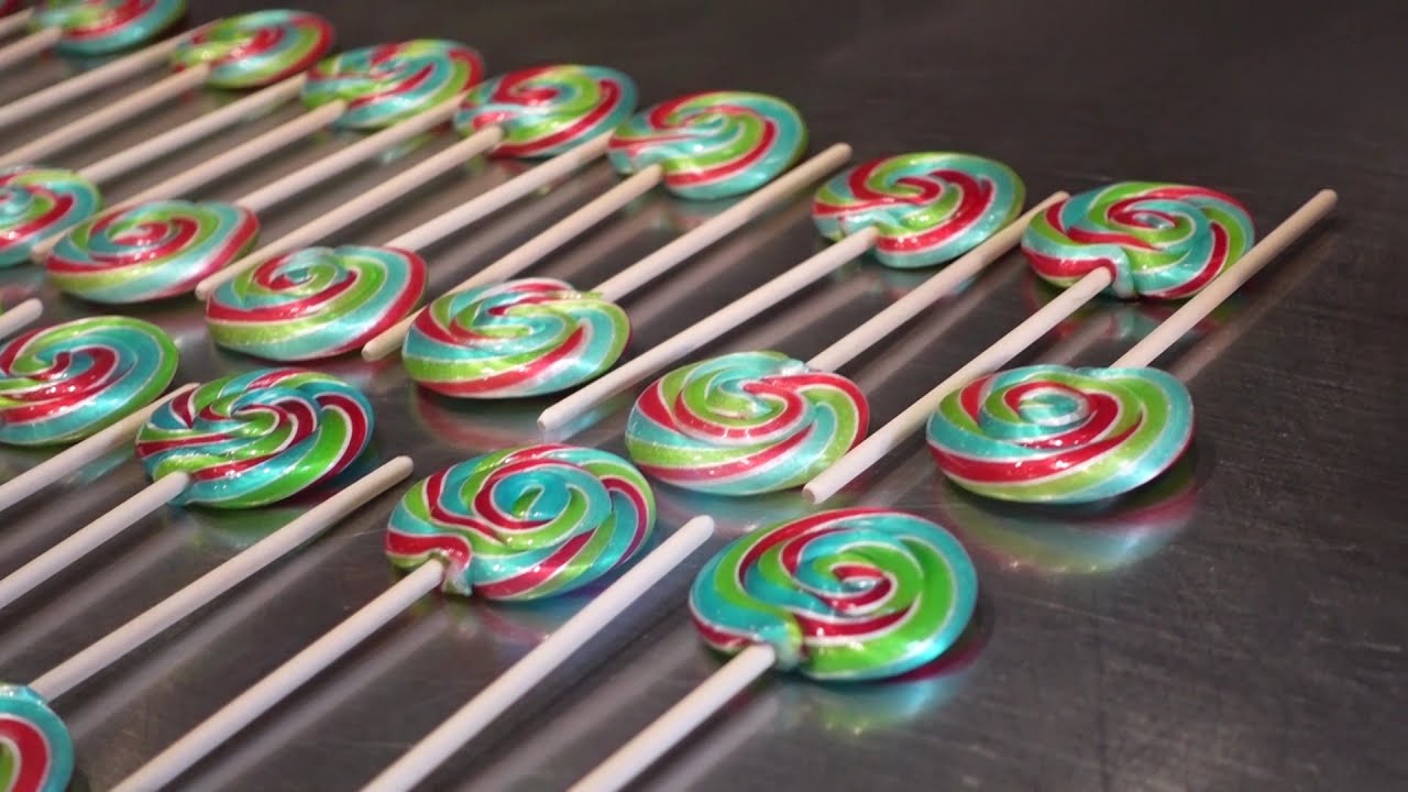 【手作りキャンディー】飴職人による小さなペロペロキャンディーの作り方/How to make Lollipop candy/Papabubble/パパブブレ/Handmade/street food