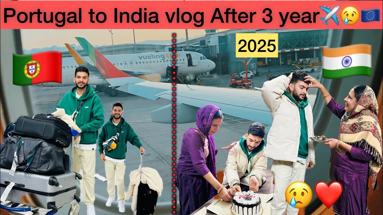 Portugal to India vlog after 3 years surprise to family @AMMY.MAVERICK #surprisevisittoindia #vlog