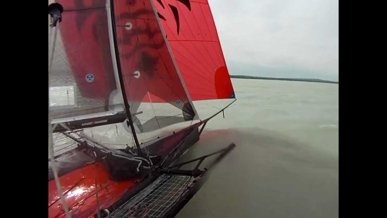 Headcam 18ft Skiff GER 33Magic Marine: First test with North NZ plus C-Tech Rig #2 in 22 knots
