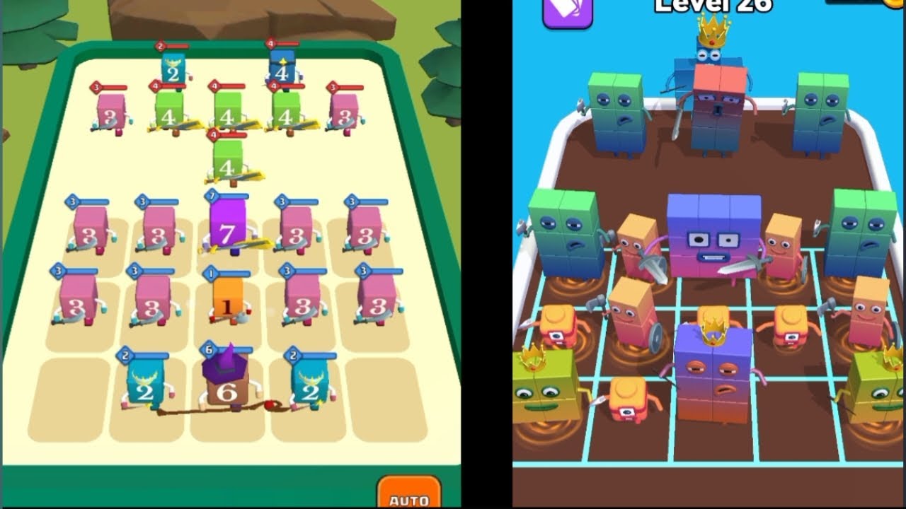 Merge Number Cube Fam Run vs Merge Cube Number Color ⭐ Gameplay Walkthrough