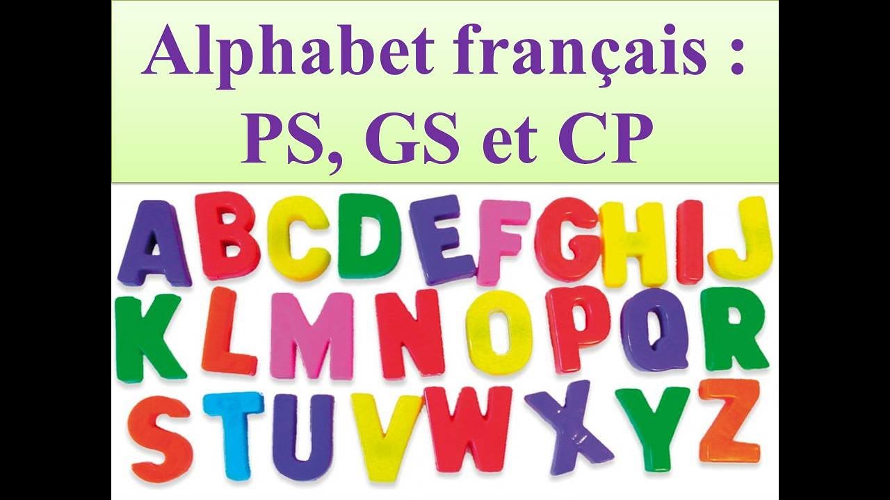 Alphabet français pour la petite et la grande section et pour les enfants du CP