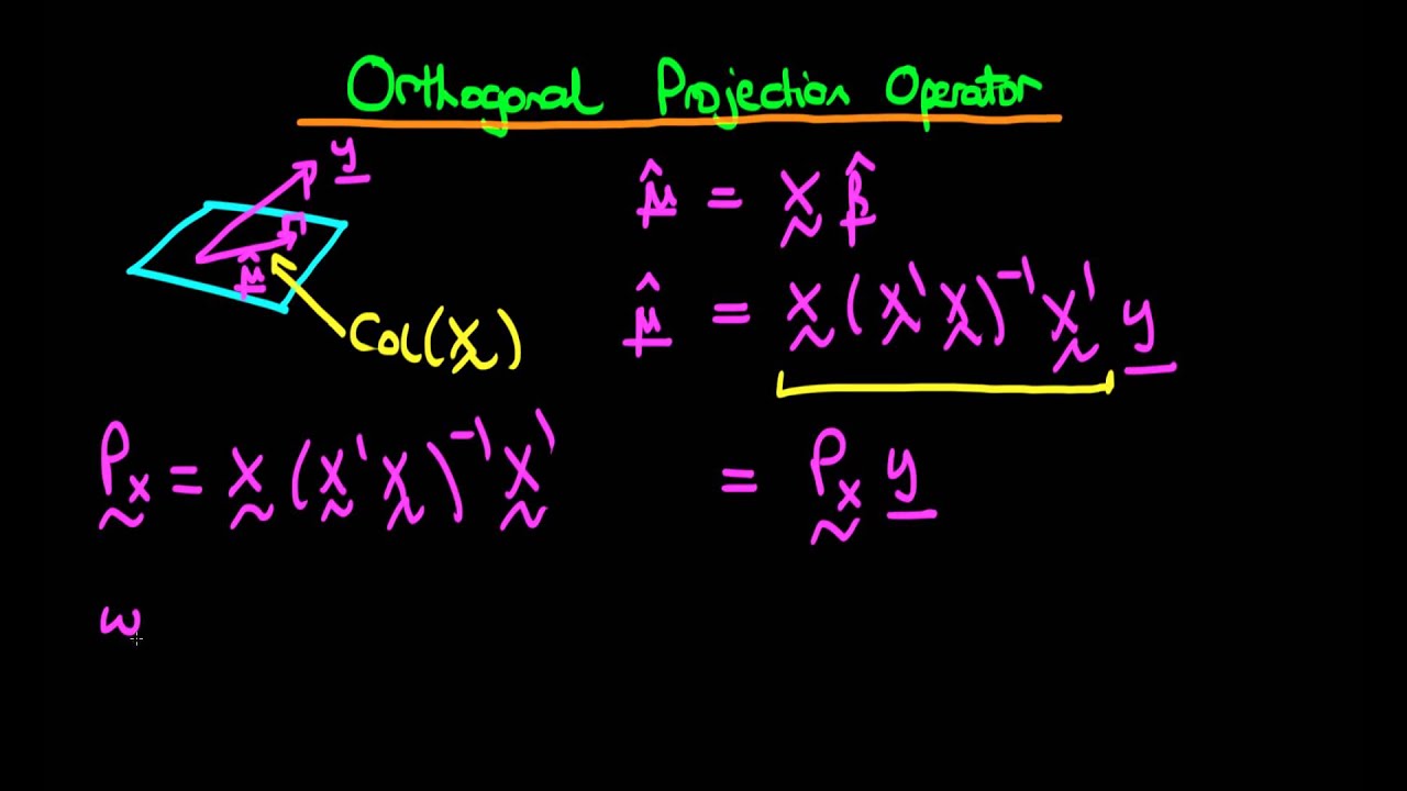 Orthogonal Projection Operator in Least Squares - part 1