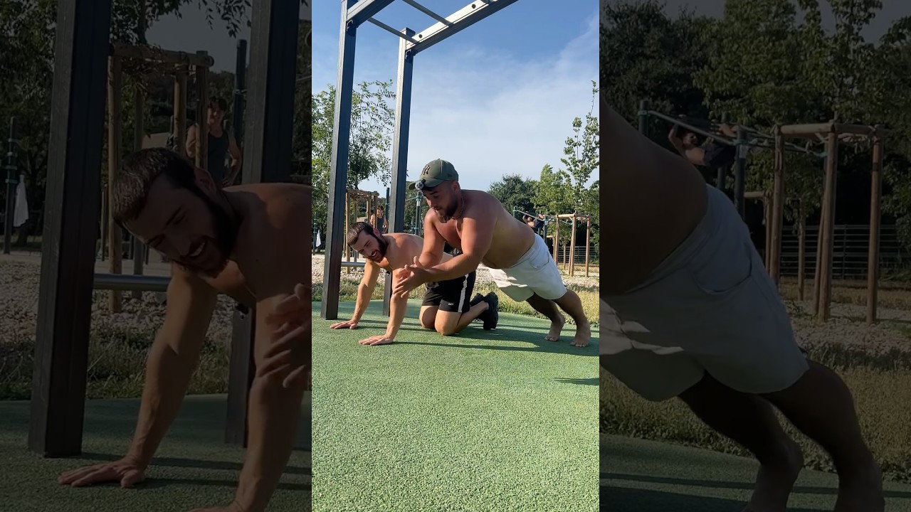 Tuto pompes claqu&eacute;es en 1 minute avec @ThomasRainieri #streetworkout #pompe #tuto #calisthenics