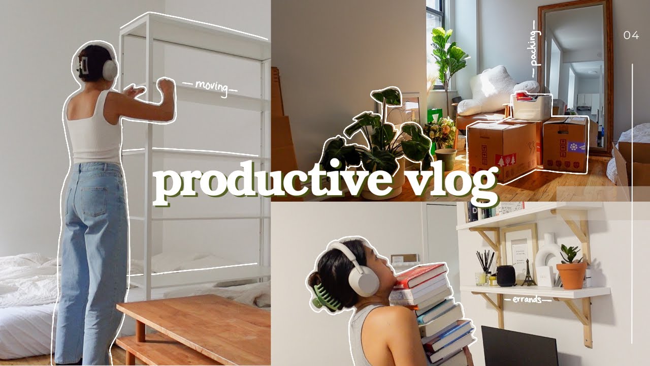 Productive Vlog EP. 04 | packing for my move, disassembling furniture