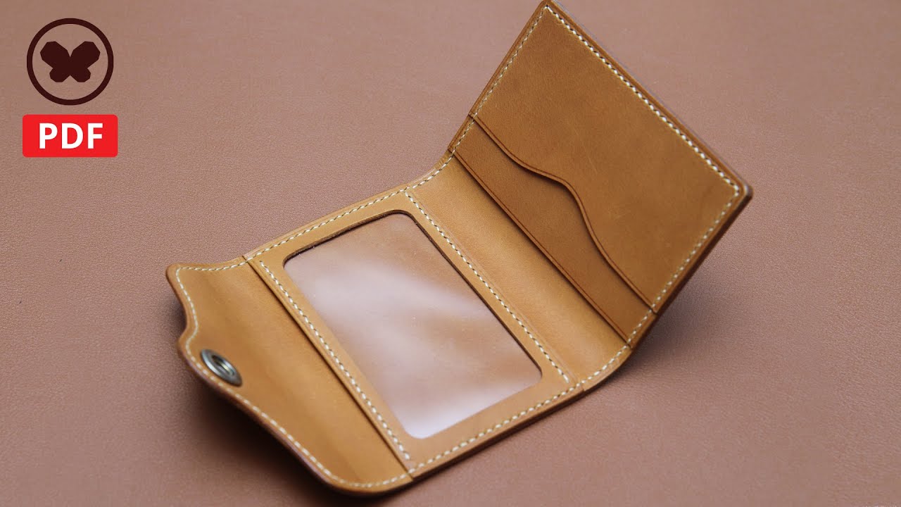 Making a leather folding card wallet (Free PDF Pattern, DIY)