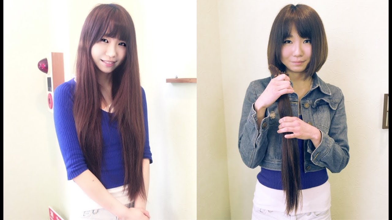 Long to Short J47　sample　20代前半 スリム美人　スーパーロングをヘアドネーション
