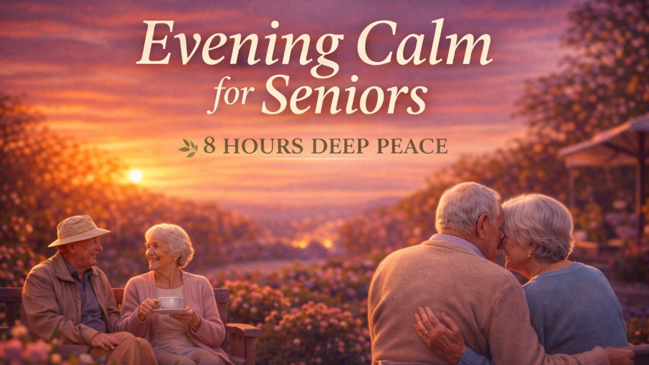 8 Hours Evening Relaxation for Seniors 🌇 Deep Calm Piano for Elderly Care & Peaceful Sleep