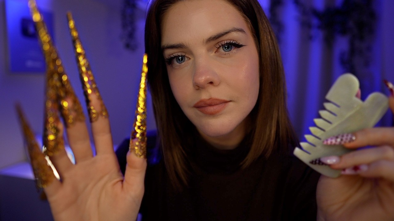 ASMR - massage crânien, caresses, pinceaux, brosse… TOUT pour t’endormir 😴