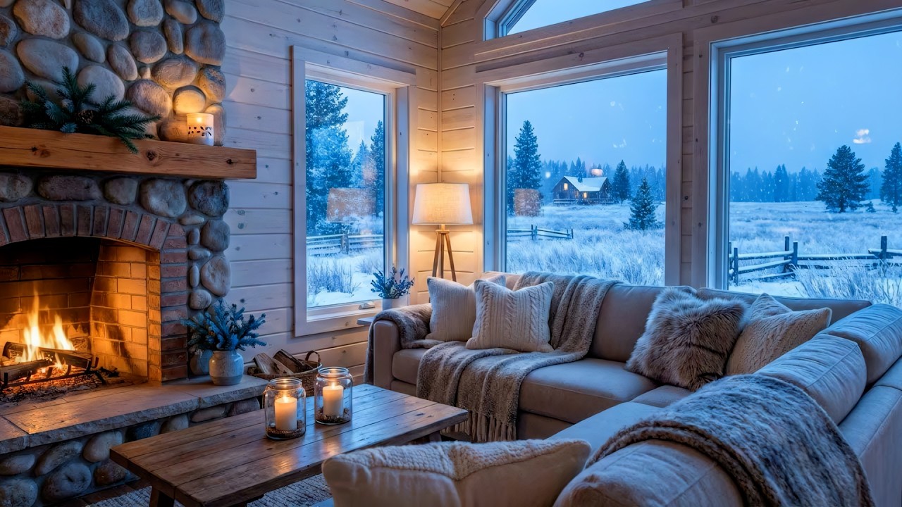 🎹 Ethereal Winter Piano Lounge | Soft Melodies & Candlelight Glow | 10 Hours | Relax Study Work