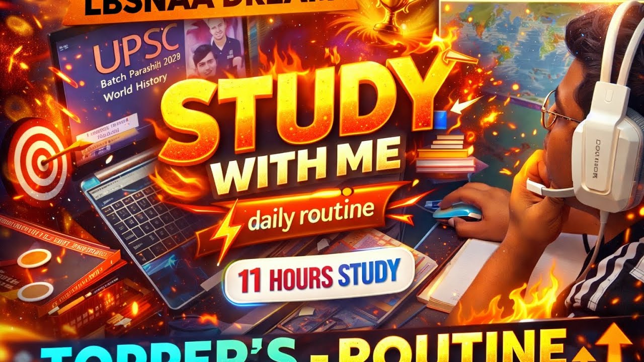 My 12-Hour UPSC Study Routine | Daily Schedule, Tips & Motivation | IAS IPS