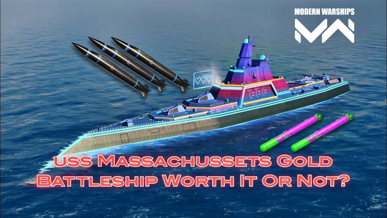 Gold Battleship USS Massachusetts #modernwarships #mwcreator #gaming 