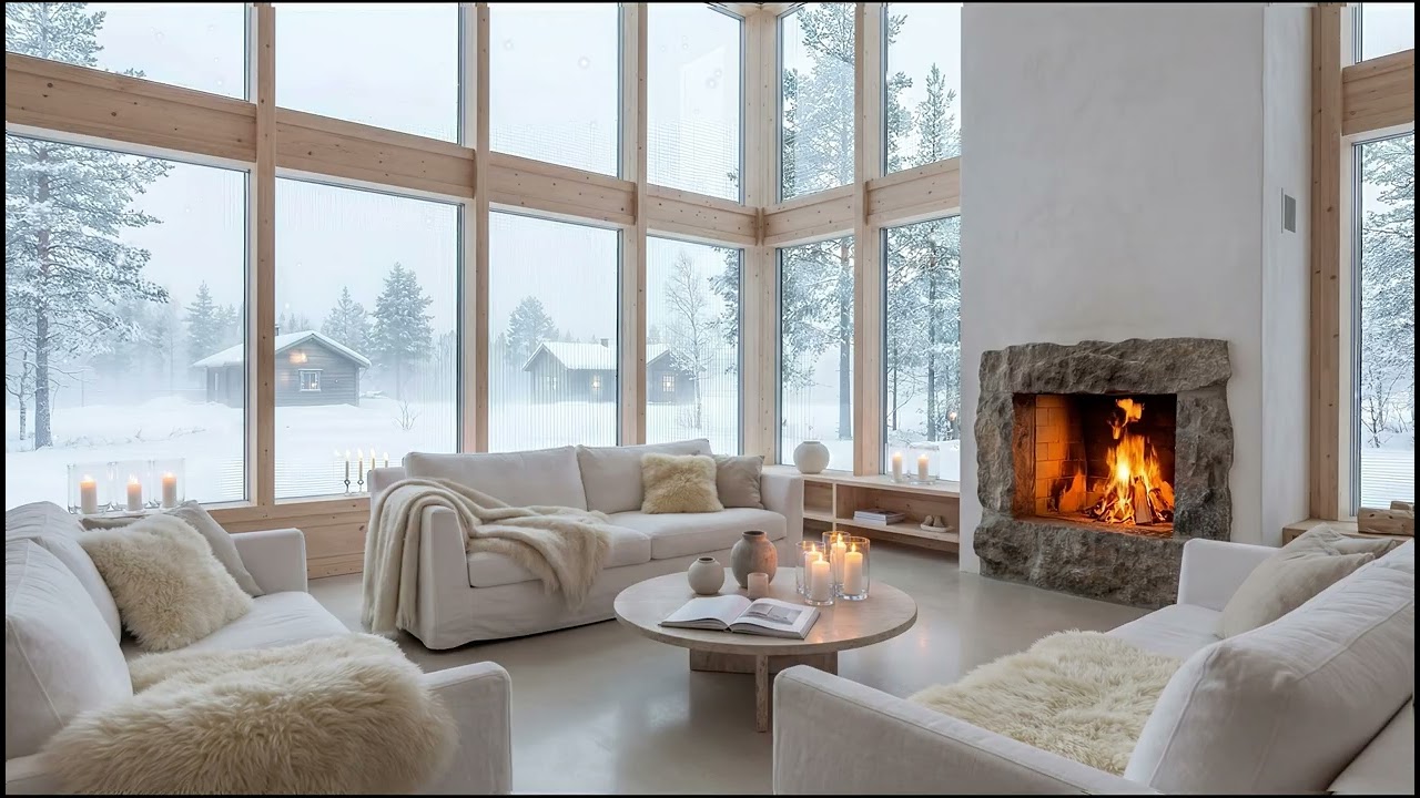 Snow Covered Winter Landscape with Soft Piano for Calm Nights, Focus and Deep Relaxation