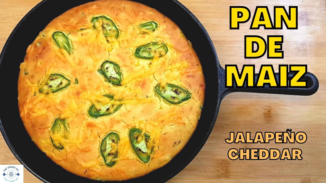 PAN de ELOTE con QUESO y JALAPEñOS 🌽 | CORNBREAD | RECETA de PAN DE MAIZ