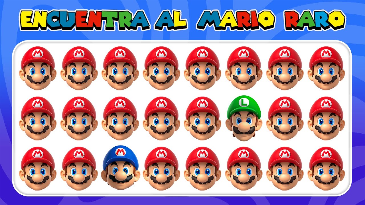 Encuentra el Emoji Diferente - Edición Super Mario Bros 🍄⭐ | 30 Niveles | Fácil, Medio, Difícil