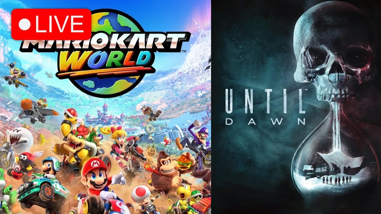 OPEN LOBBY MKW COME RACE and COZY HORROR UNTIL DAWN PLAYTHROUGH (PART 1) LIVE ON TWITCH!
