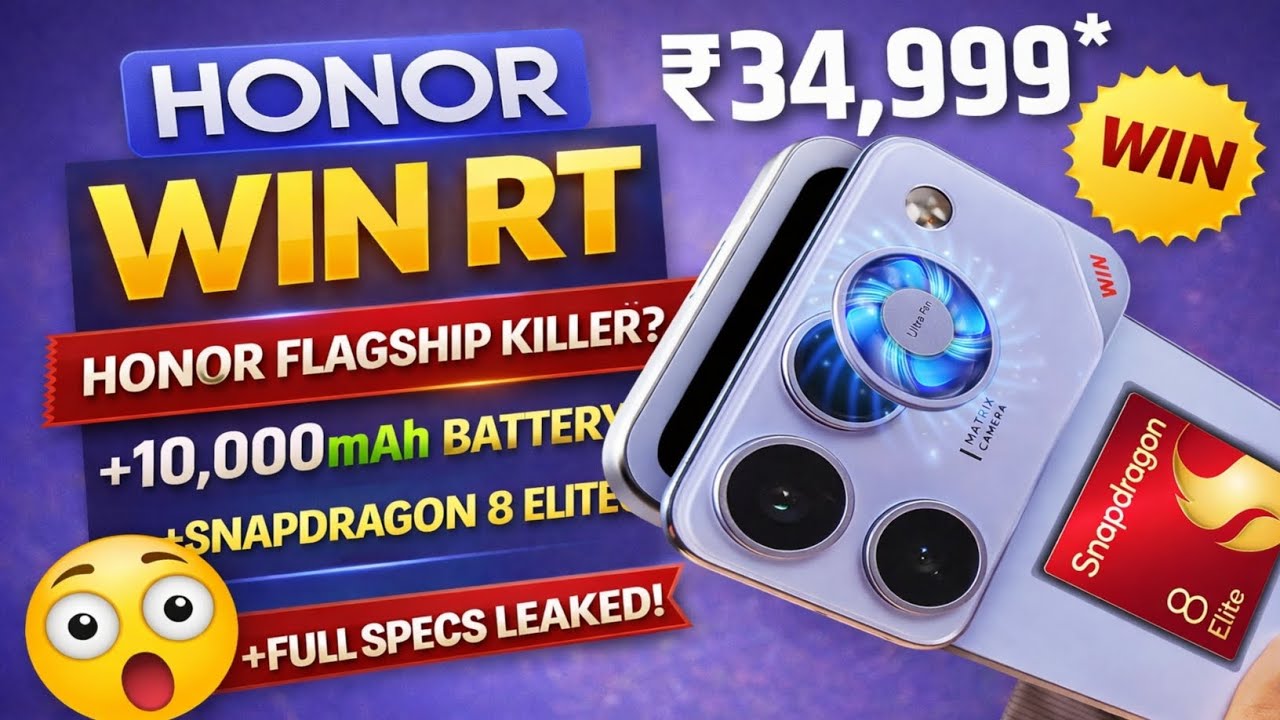 ⚡ Honor WIN RT Unboxing & First Look! 10000mAh + 185Hz OLED + Fan Cooling!