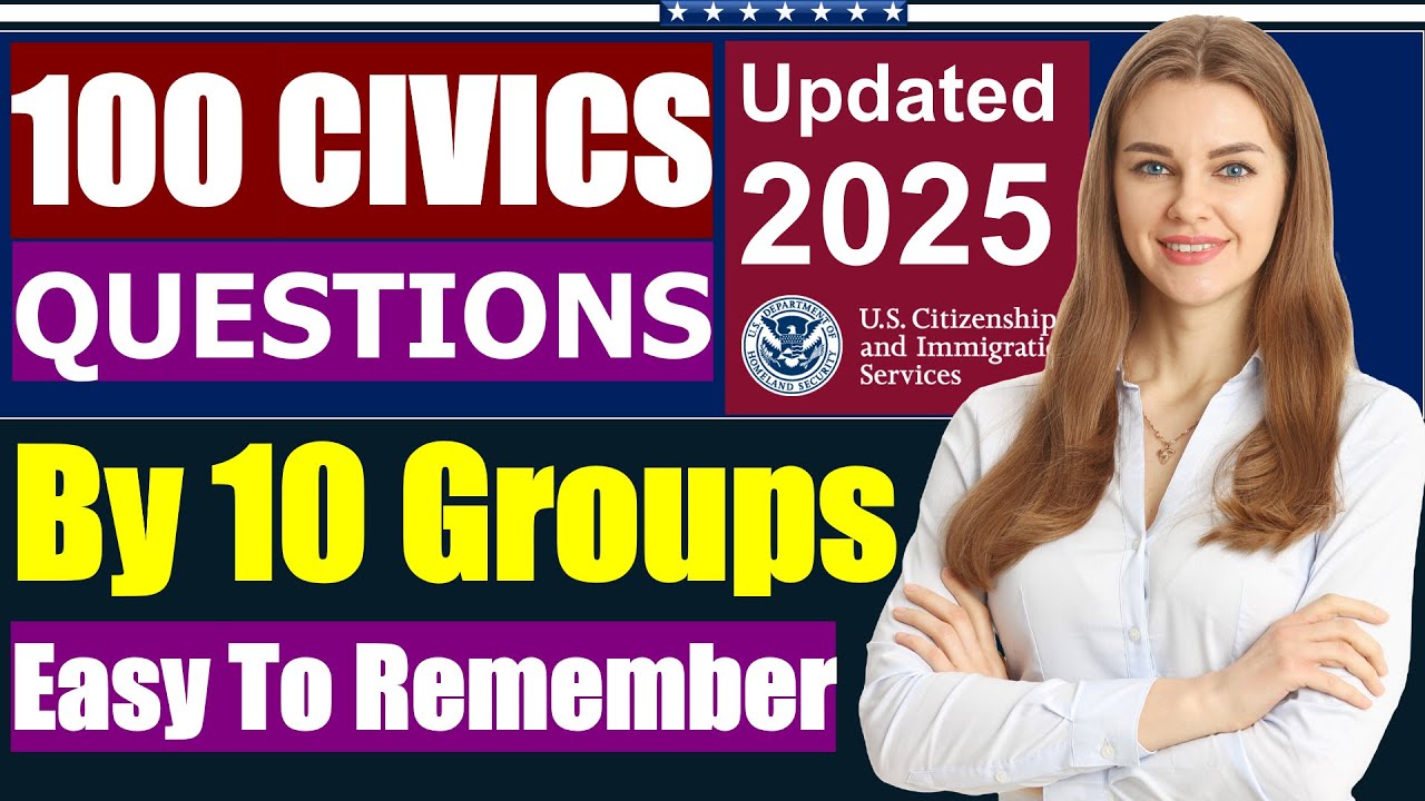 100 Civics Questions and Answers by 10 Groups for US Citizenship interview 2025 (Easy to remember)